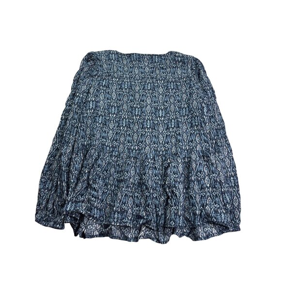 Style & Co Womens Tunic Top M Diamond Pattern Button Front Popover Long Sleeve - Picture 4 of 6